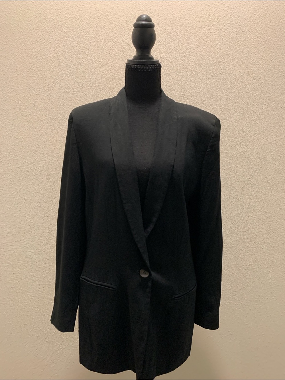 JH Collectibles Vintage Black Women's Single-Button Blazer (Size 12)